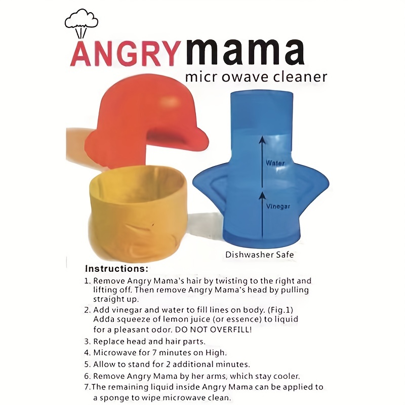 Angry Mama Microwave Cleaner: Easily Remove Crud In Minutes, Steam Clean  And Disinfect With Vinegar And Water - Perfect Christmas Gift For The  Kitchen! - Temu