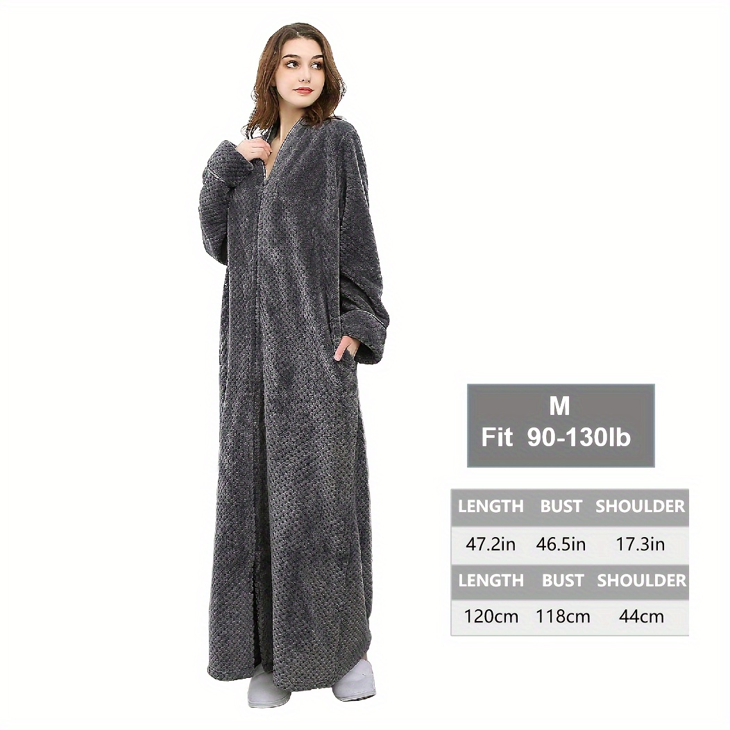 Intermark Grey Long Flannel Robe