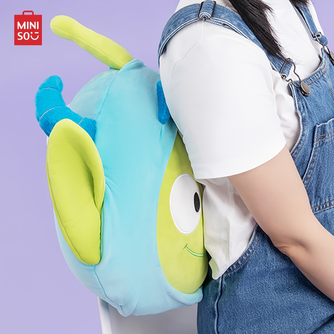 MINISO Toy Story Collection Crossbody Backpack(Green,Alien)