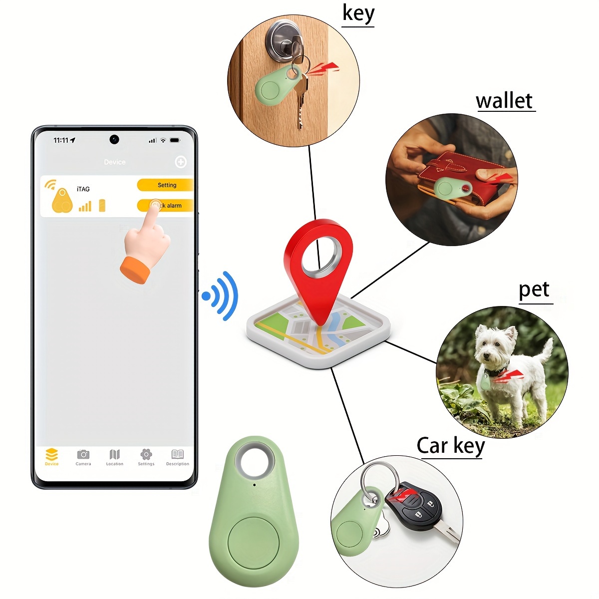 Localizador Bluetooth De Llaves Mascotas Objetos