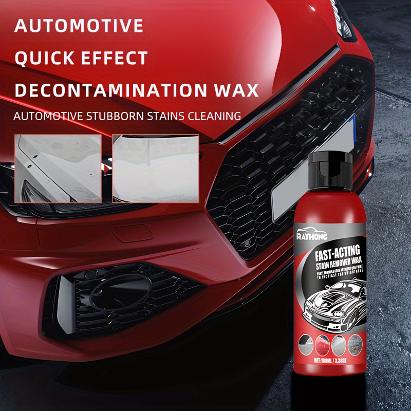 CLZOUD Car Cleaning Stuff Stain Removal Wax Glazing Protection Efficient  Wax Paint Surface Stains Water Marks Oil Stains Degrease 100ML 