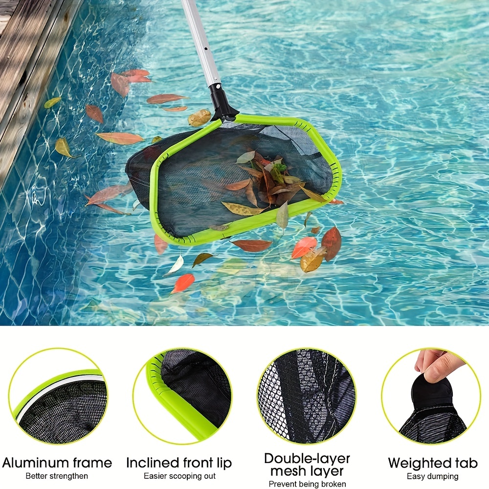 Pool Net Pool Skimmer Net Double layer Deep Bag Heavy Duty Temu