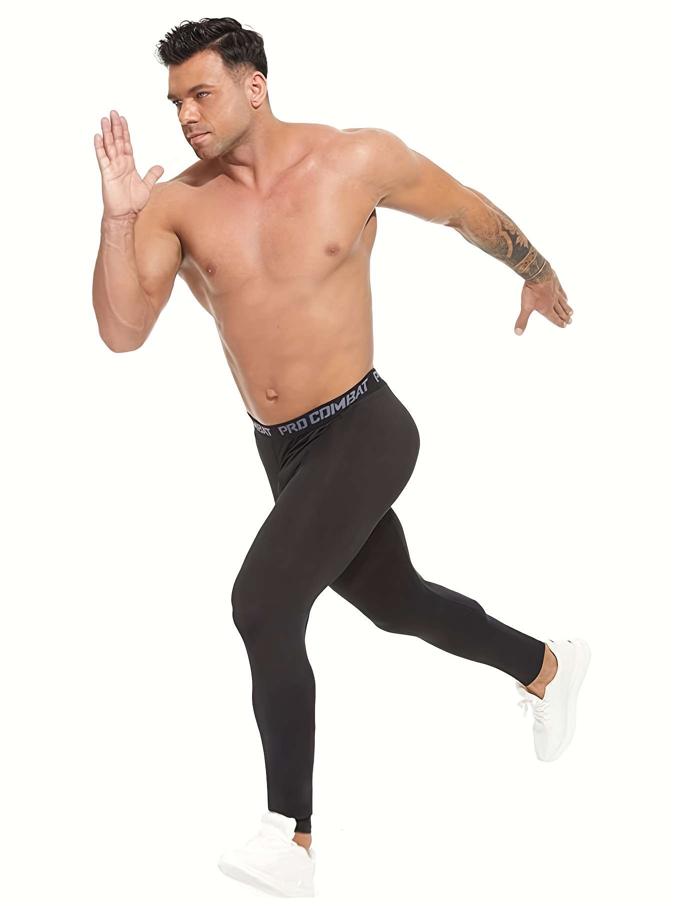 TELALEO Paquete de 6, 5 o 4 pantalones de compresión para hombre, mallas  deportivas, de rendimiento atlético, capa base, entrenamiento, correr