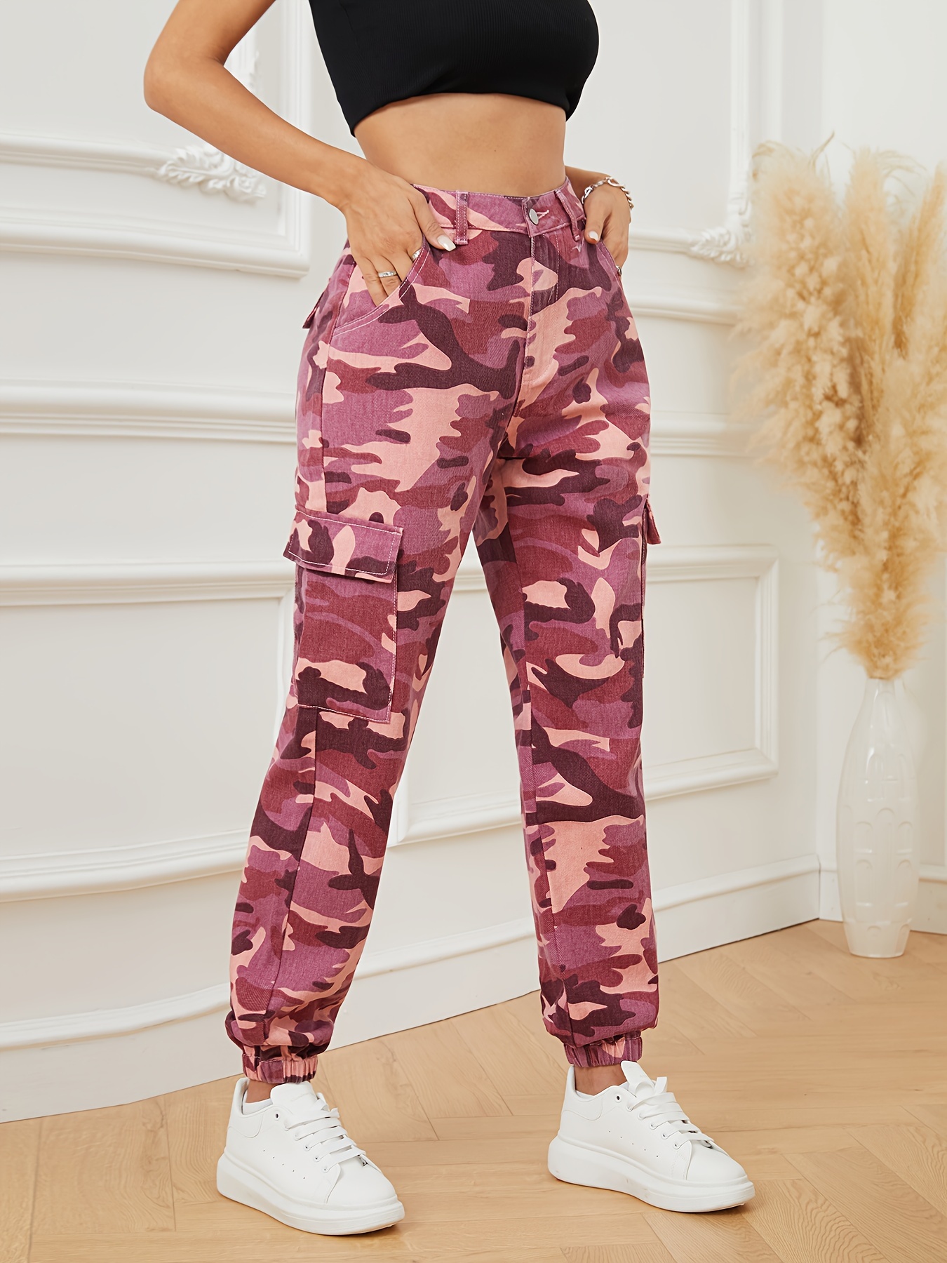 NEW Girls Pink Camo Camouflage Tracksuit Crop Top Leggings