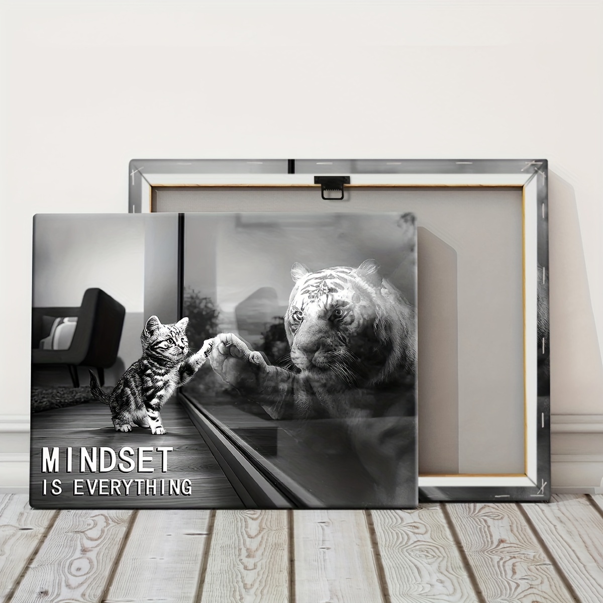 Cat with Glasses Canvas Wall Art, White Sold by at Home