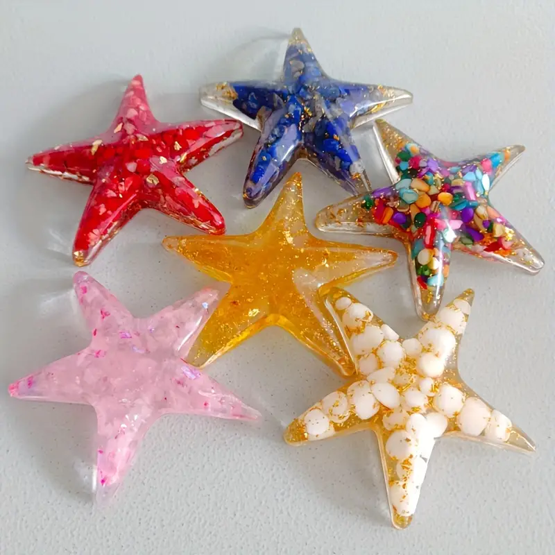 1 Pieza Decoraciones Coloridas Estrellas Mar Cristal - Temu Chile