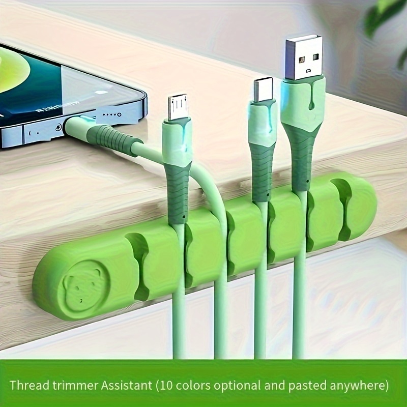 Plastic Non Punching Adhesive Cable Hoolder Desktop Data - Temu