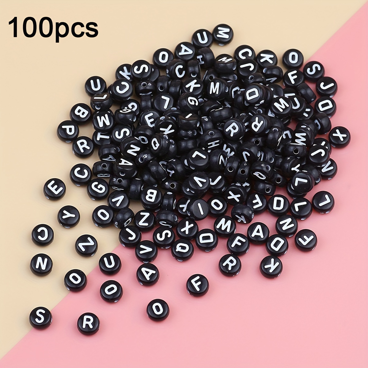 4x7mm Acrylic Round Number Beads Flat Letter Spacer Bead Jewelry Making  Accessor