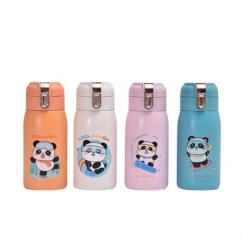 1pc Cartoon Smart Display Temperature Insulated Bottle For Kids