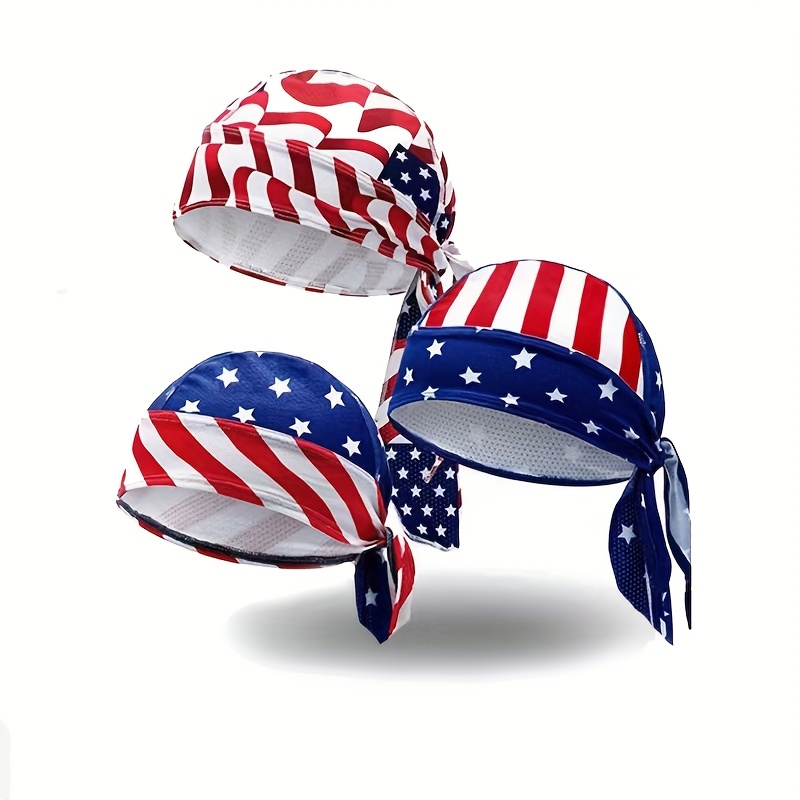 American Flag Skull Cap Pirate Hat Sweat Absorption Quick drying