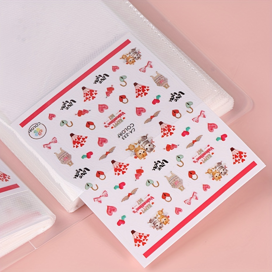 Nail Stickers Album with 80 Slots Collecting Decals Organizer