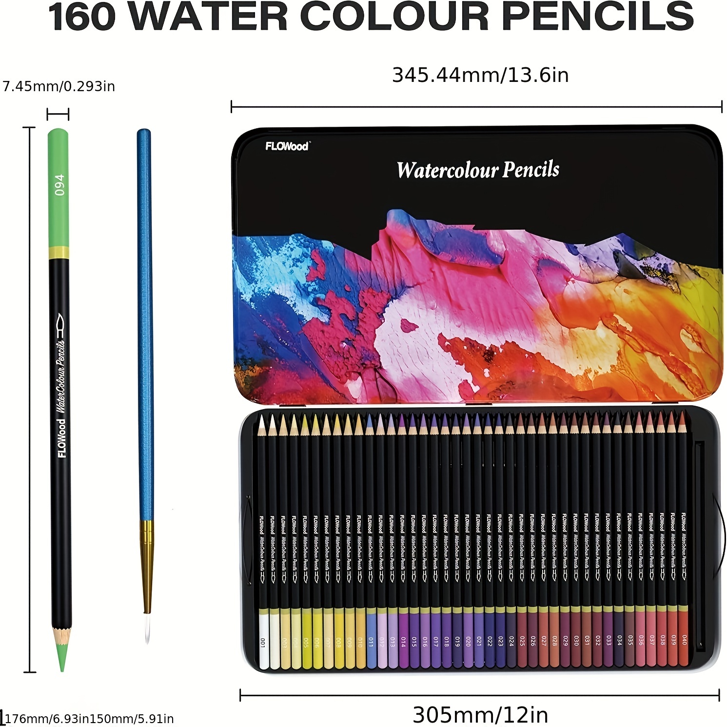 Watercolor Pencils Professional /72/160 Beautiful Blending - Temu