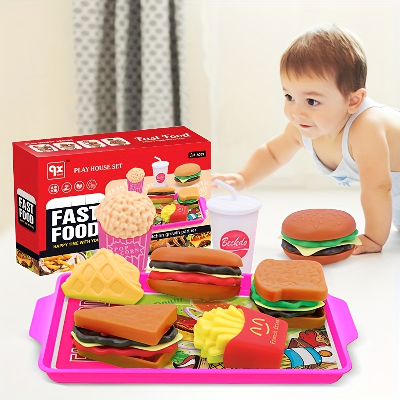 Fast Food Restaurant Hamburger Set Pretend Play Kitchen Toy