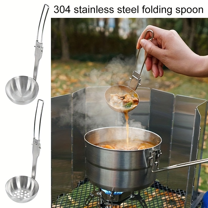 304 Stainless Steel Pot Foldable Portable Camping Cookware - Temu