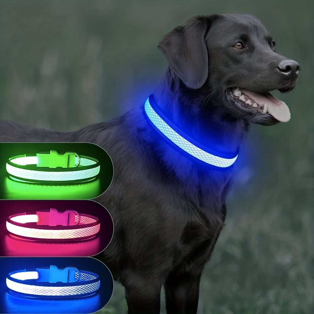 Collare Per Cani A LED Impermeabile - Collare Luminoso Per Cani  Ricaricabile, Mantieni Il Tuo Animale Domestico