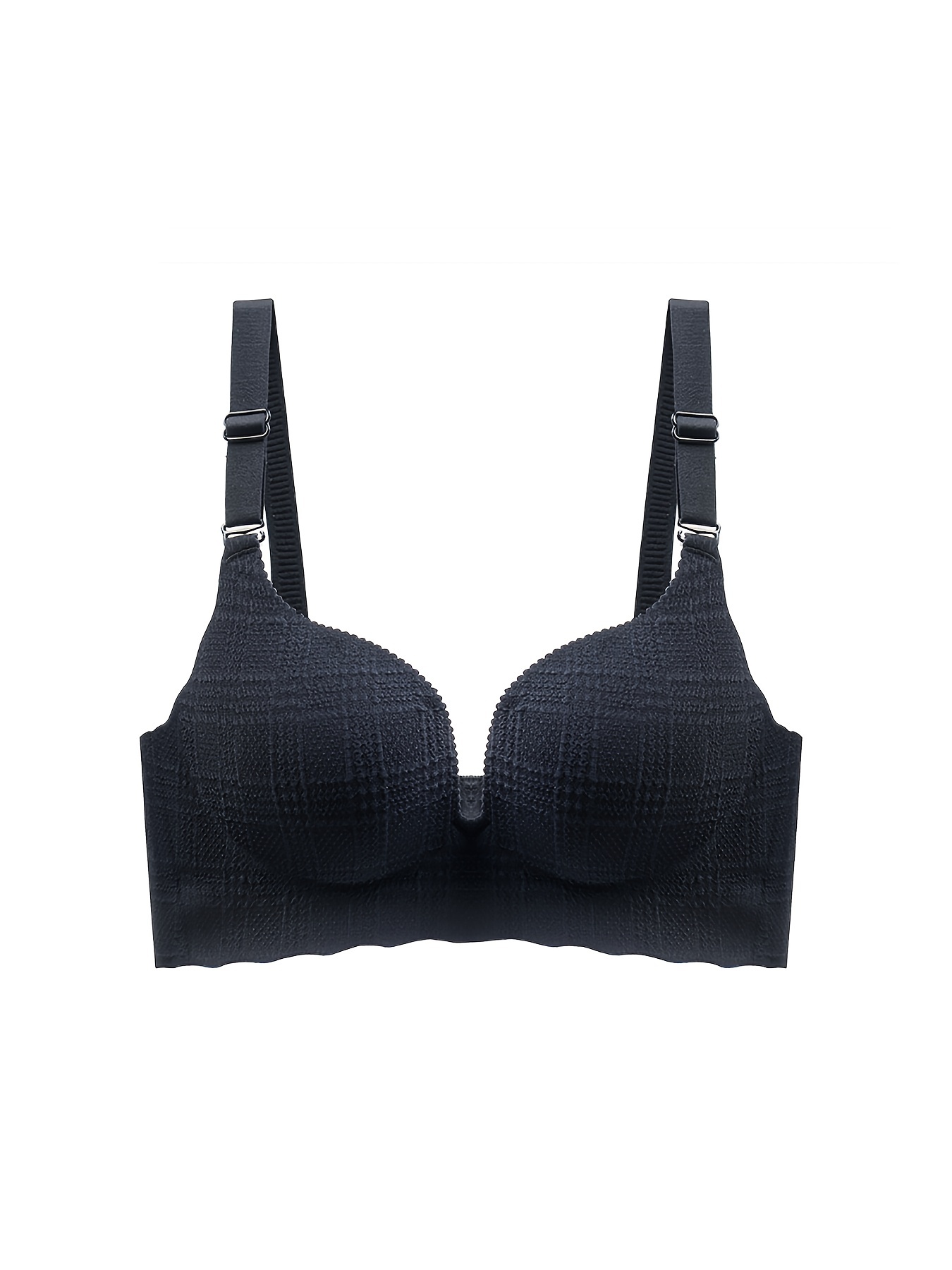 Bra Womens Women's Sexy Comfortable Breathable Bra Smooth Lace Pull B  Converged and Adjustable Bra High Compression Black at  Women's  Clothing store