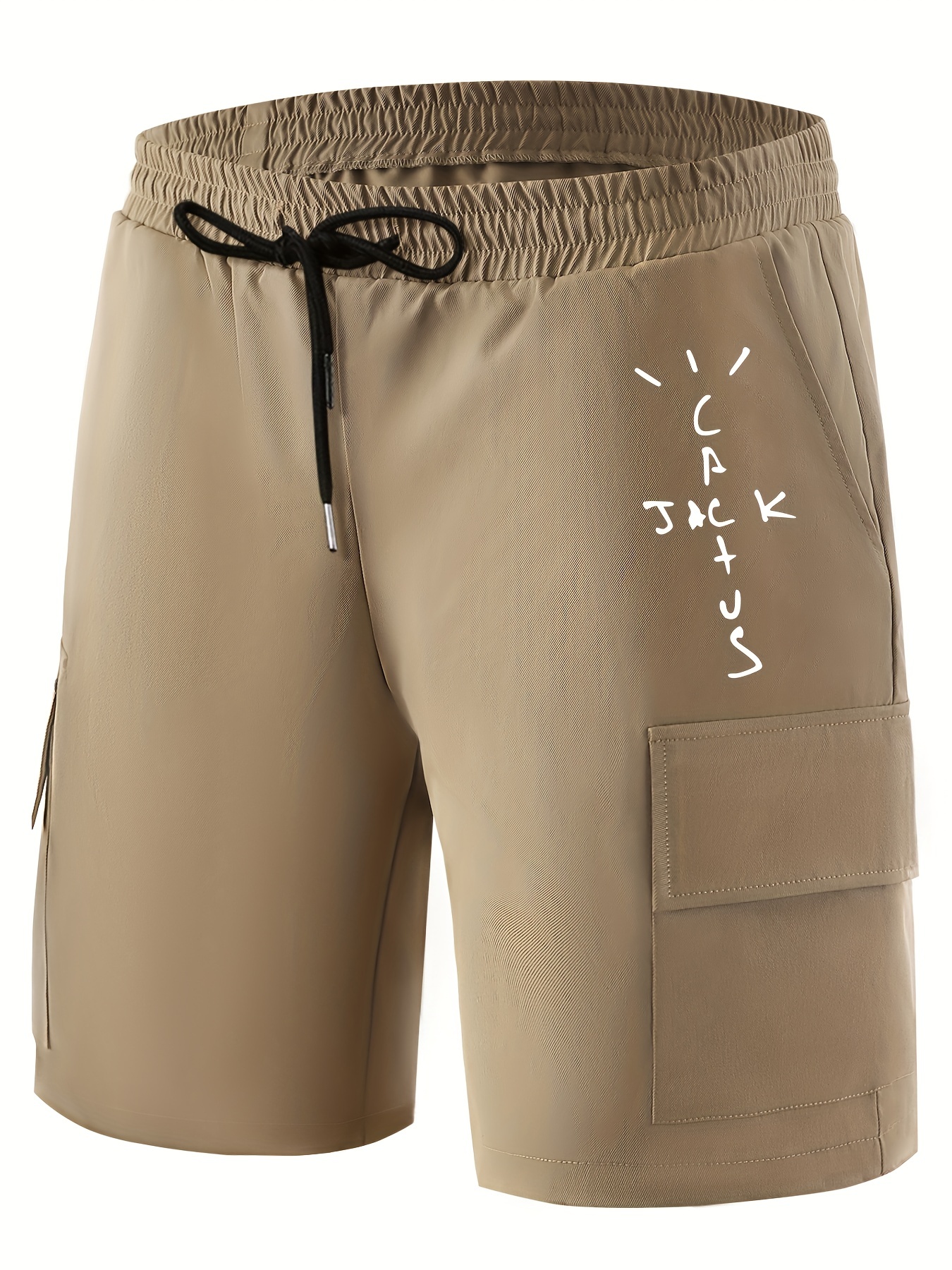 Men's Casual Waist Drawstring Cargo Shorts