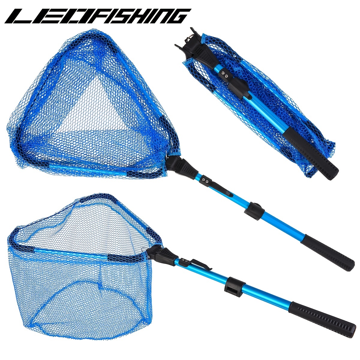 Leofishing Portable Fishing Landing Net Collapsible - Temu