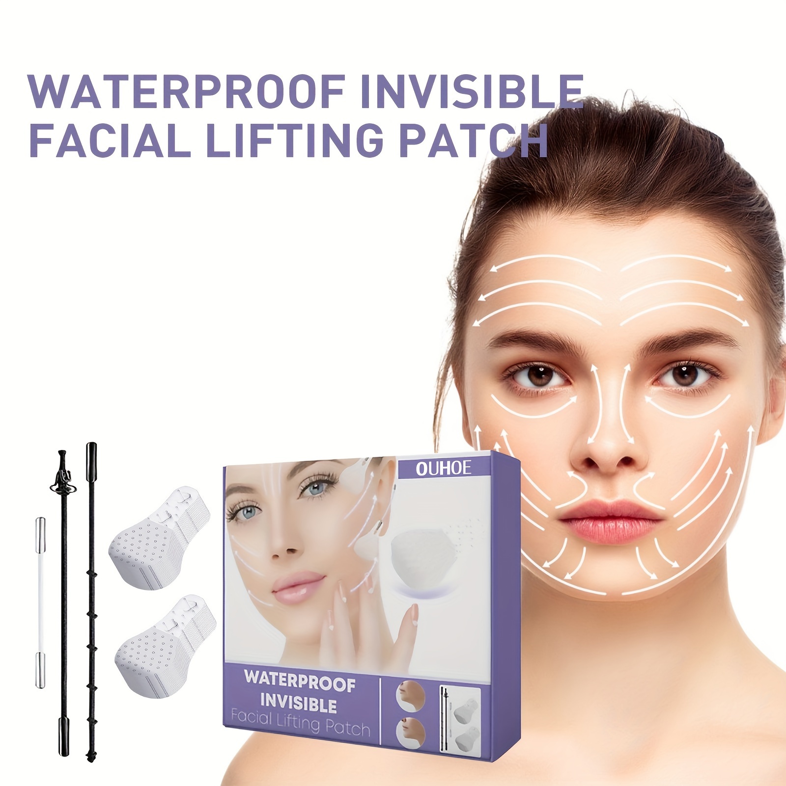 10pcs Face Lift Tape Face Lifting Patch Invisible V-line Facelift Patch  Tapes And Bands Kit Neck And Eye Double Chin Lift