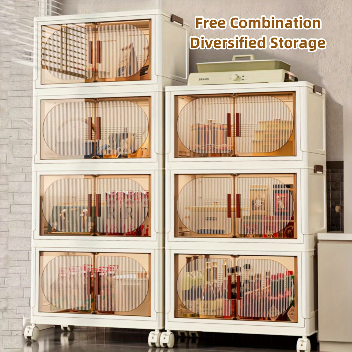 Gaveta de plástico de 5 capas tipo armario: Cajón de almacenamiento  transparente portátil Torre Organizador de estante de almacenamiento  multifunción