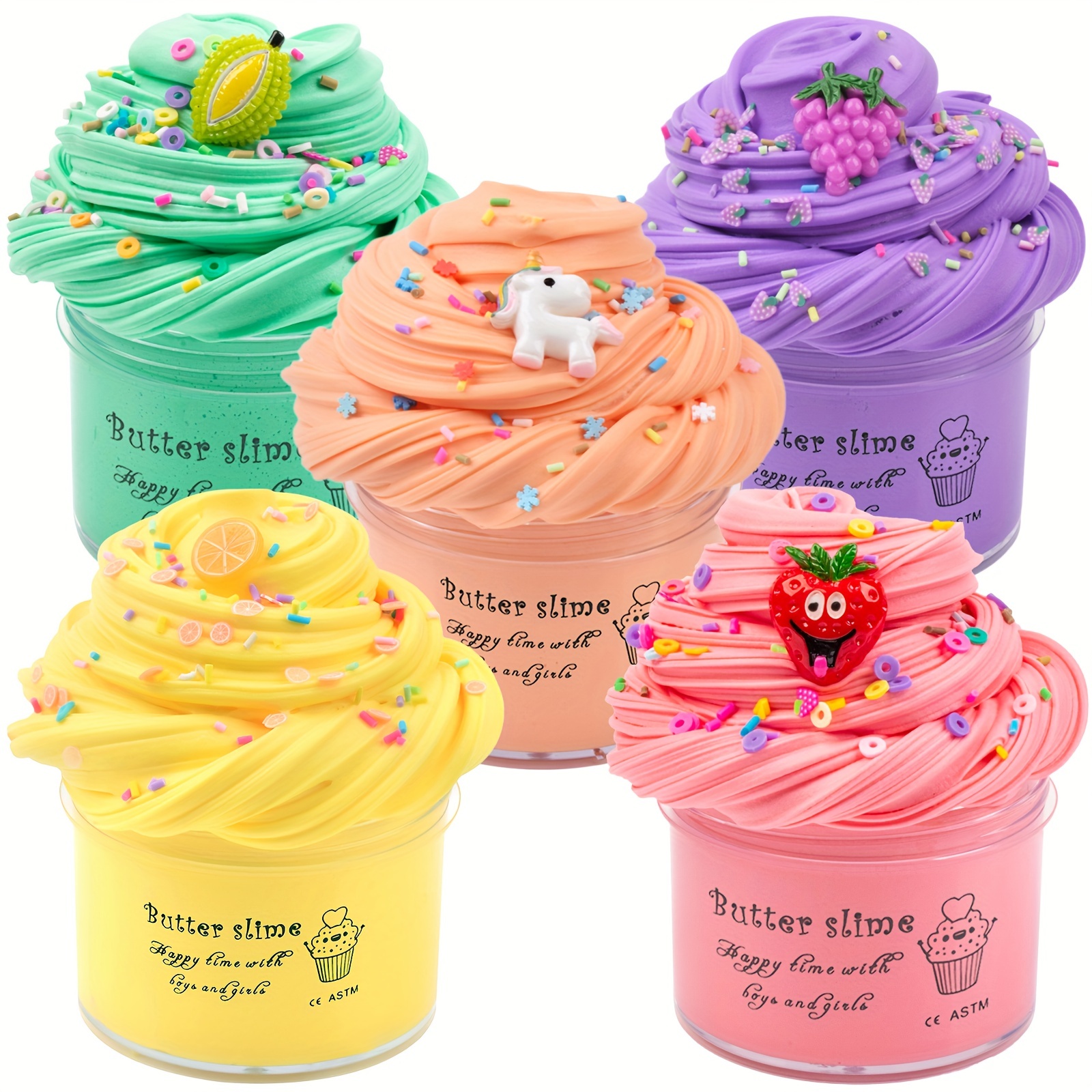 Butter Slime Kit Mini Slime Kit Toy Cute Butter Slimes Soft - Temu