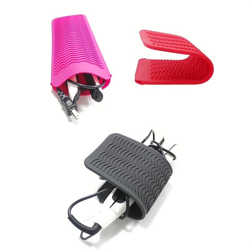 1pcs Silicone Heat Resistant Mat Pouch For Curling Iron Hair