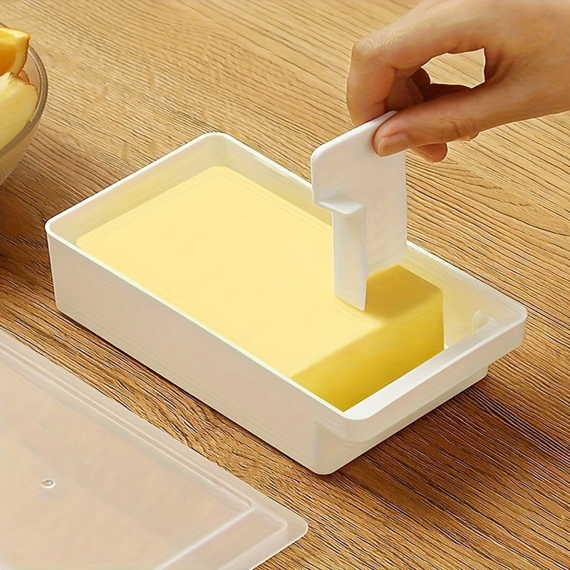 Butter Dish With Lid And Knife, Transparent Cheese Container