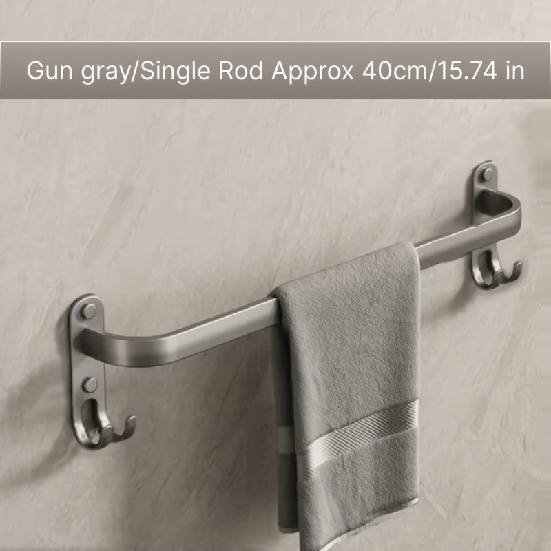Space Aluminum Towel Rack Punch free Bathroom Towel Rack - Temu New Zealand