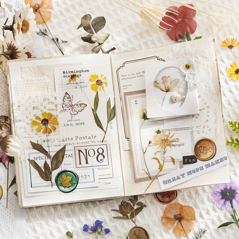 Vintage Flower Botanical Stickers - Perfect For Diy Art Crafts,  Scrapbooking, Bullet Journaling & More! - Temu Belgium