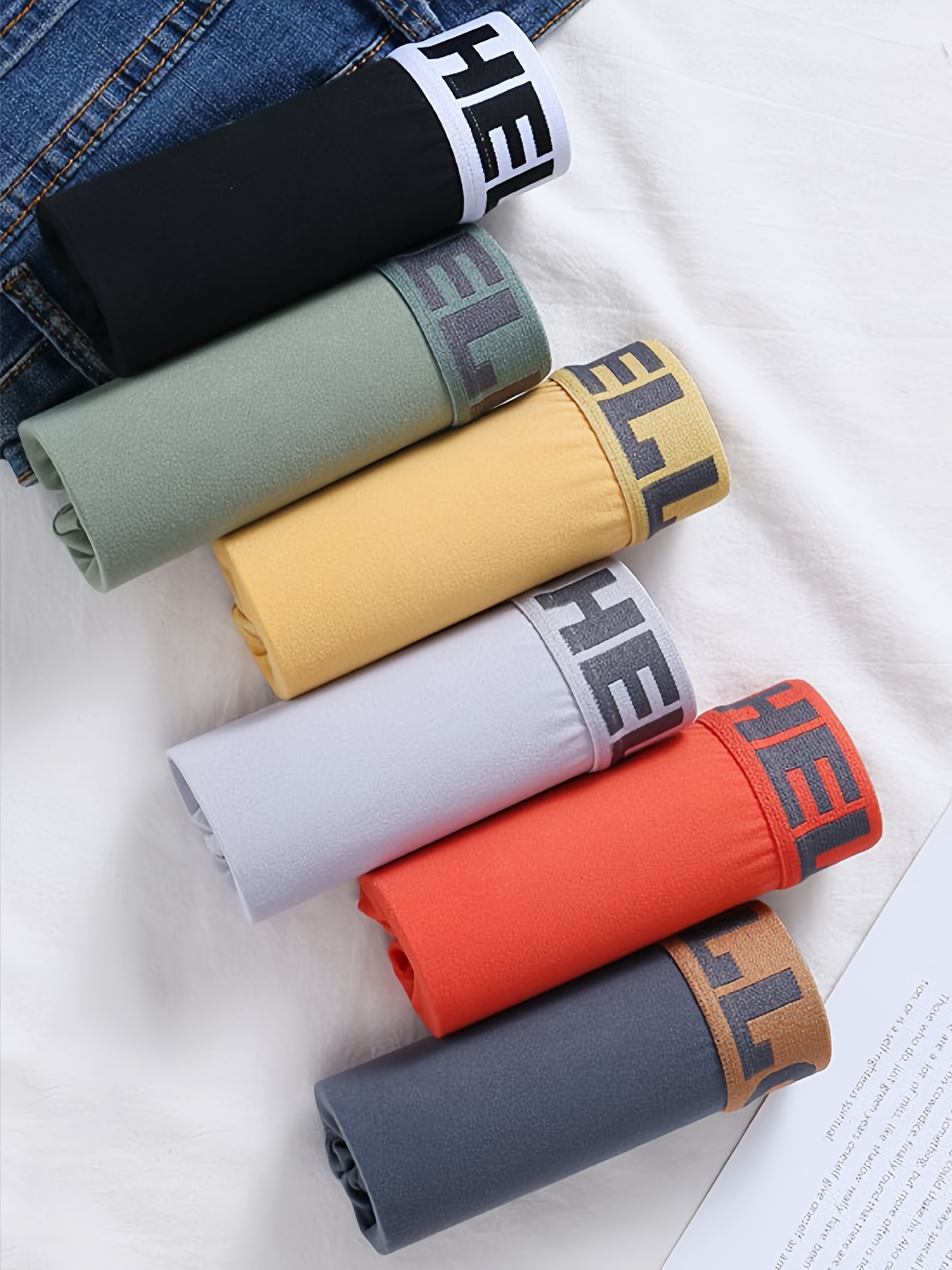 Men's Breathable Cotton Stretch Boxer Briefs Solid Color - Temu