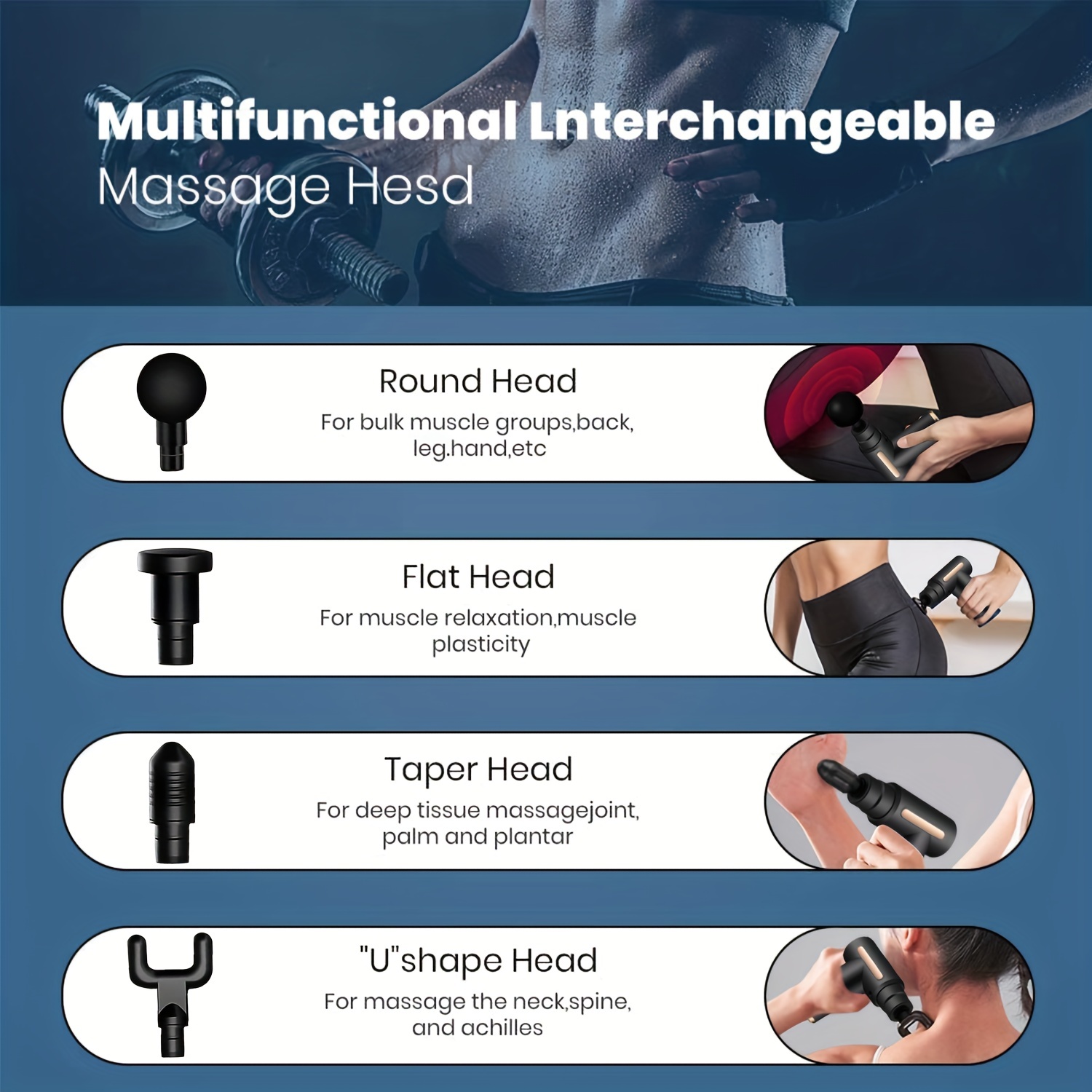 Sejoy Deep Tissue Muscle Massage Gun Handheld Massager Gun for Pain Relief