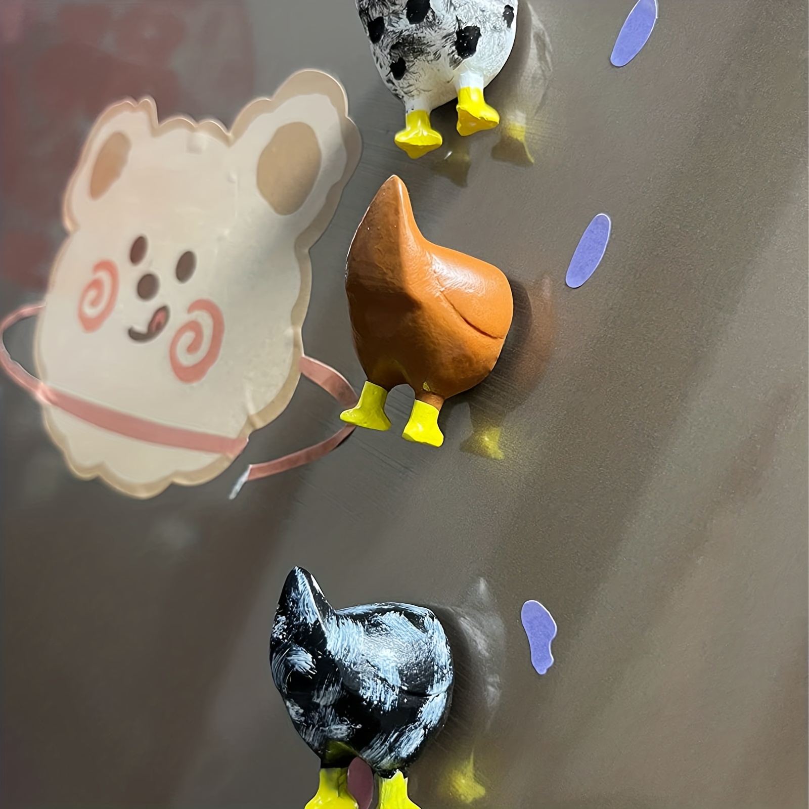  6 PCS Chicken Butt Magnet, Magnetic Decorative Chicken
