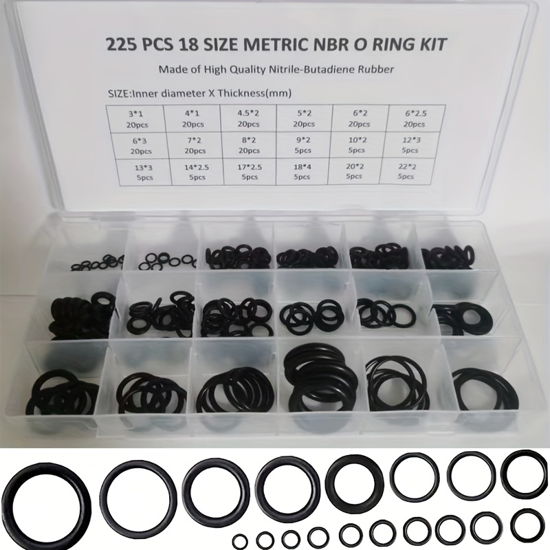 E44-Assortiment de joints toriques métriques en nitrile - 225