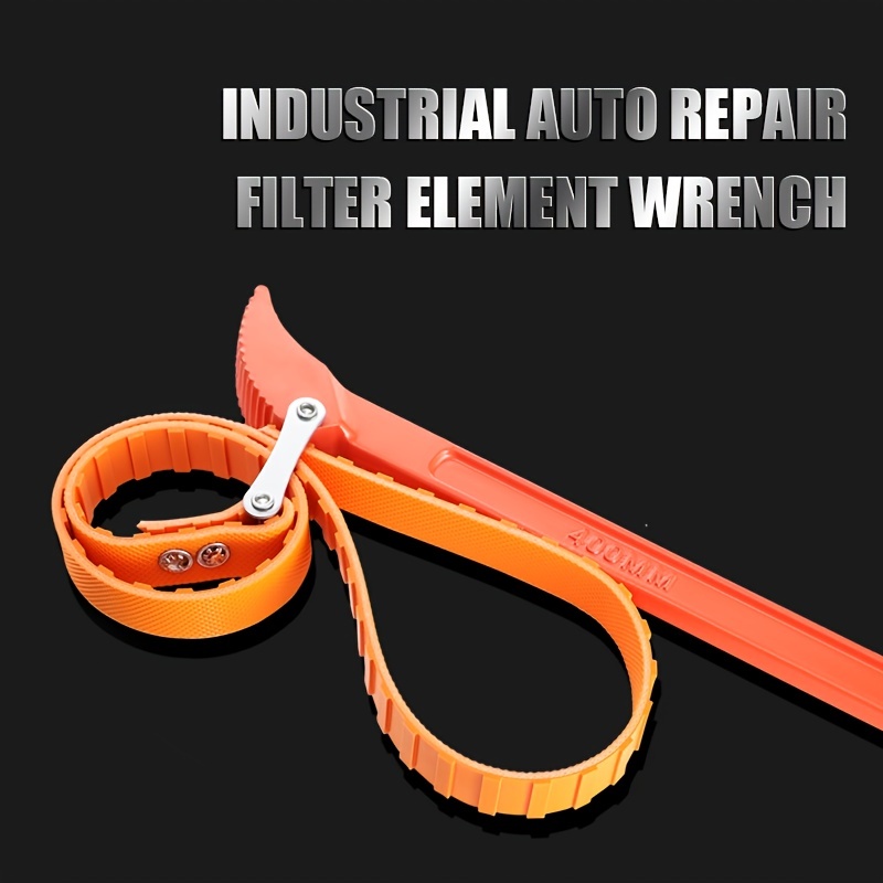 Multi-Purpose Adjustable Belt Strap Wrench Plumbing 9 Steel Handle  Adjustable Strap Oil Filter Strap Opener Wrench