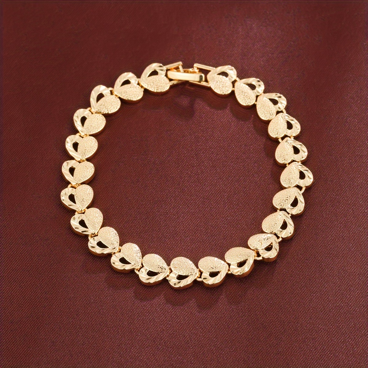 Delicate Women's Heart Bracelet, Daily Wear