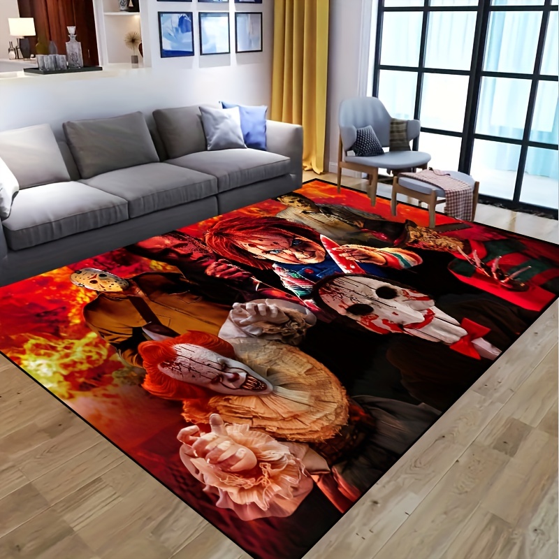 Cool Horror Movie Rugs Thickened Non-Slip Locking Edge Large Size  Customized Area Rug Home Decor Carpets, Cartoon Mats Carpet Decoration for  The