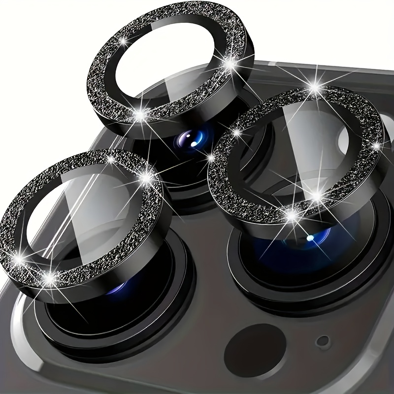 Xfilm Protector de lente de cámara compatible con iPhone 15/15 Plus, anillo  de diamante de metal individual dureza 9H, protector a prueba de arañazos