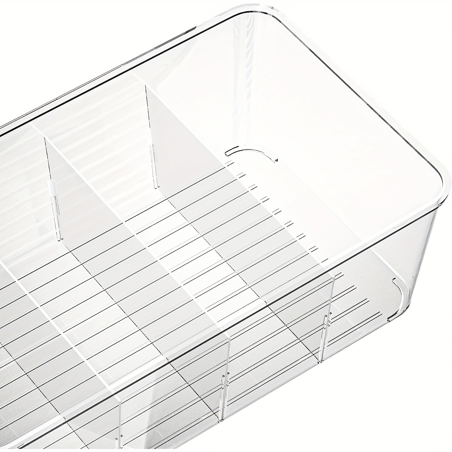 mDesign Plastic Bathroom Storage Organizer Bin with Labels, Set of 4 - Clear