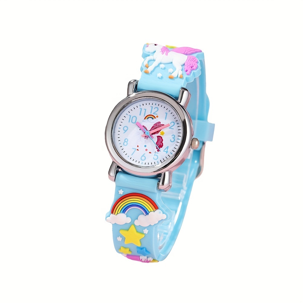 Silicone Cute Creativity Quartz Ideal Kids Unicorn Watch - Temu