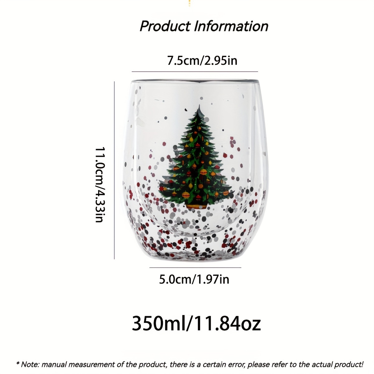 Bicchieri Da Vino Tazza Da Caffè In Vetro A Doppia Parete Resistente Alle  Alte Temperature Tazza Da Auguri Con Stella Albero Di Natale 3D Home Travel  Divertimento Bere Da 20,86 €