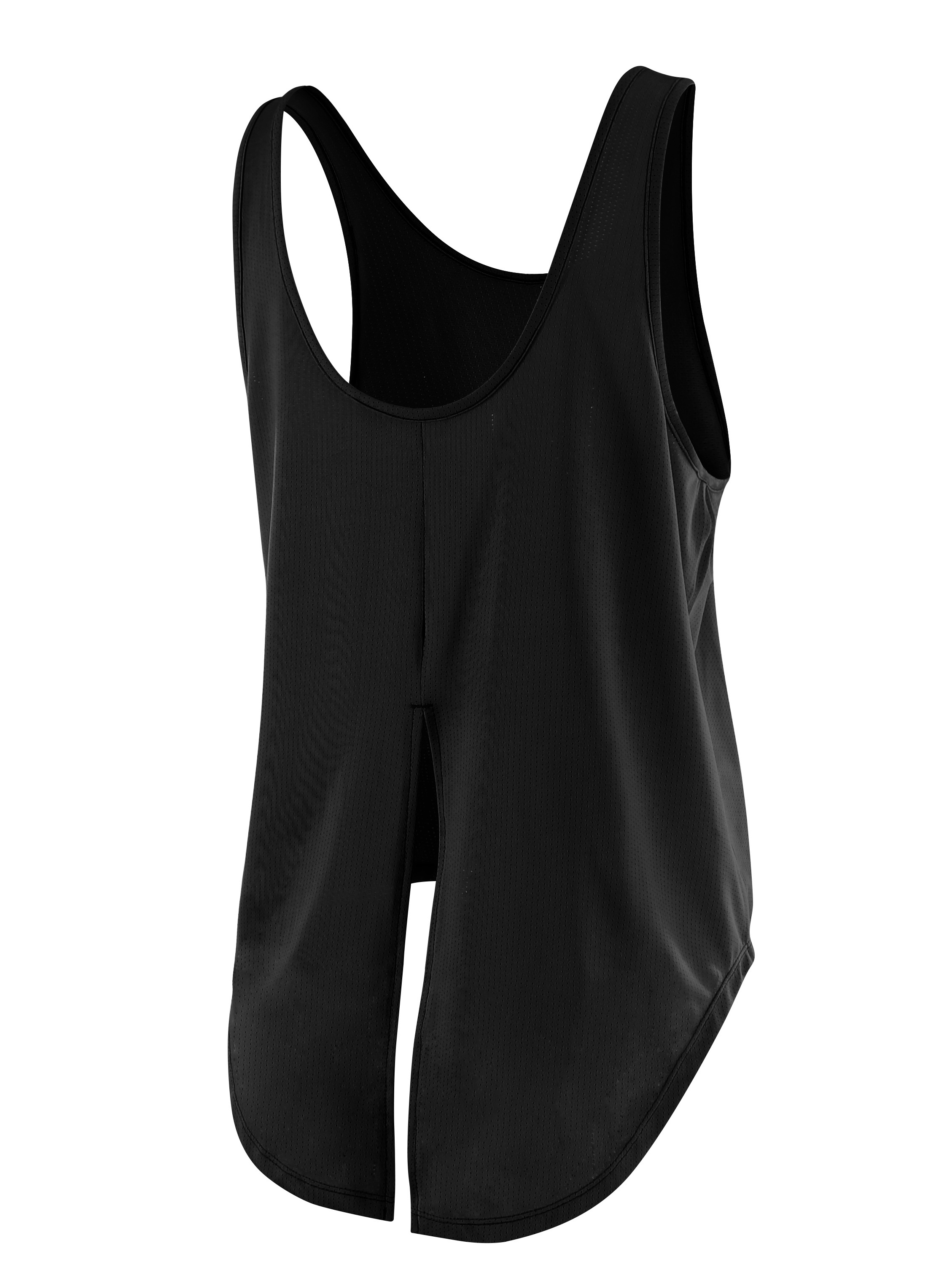 Women's Sleeveless Yoga Workout Tank Tops Scoop Neck Loose Fit Back Tie  Knot Running Exercise T-Shirt Activewear