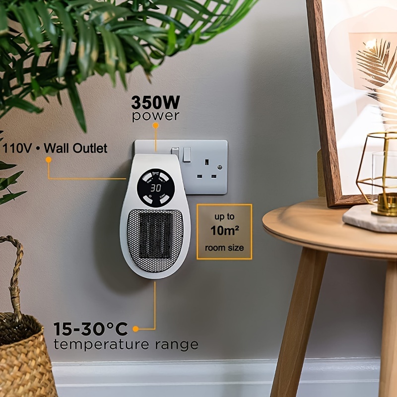 Electric Heater Smart Wall Space Heater Portable Electric - Temu