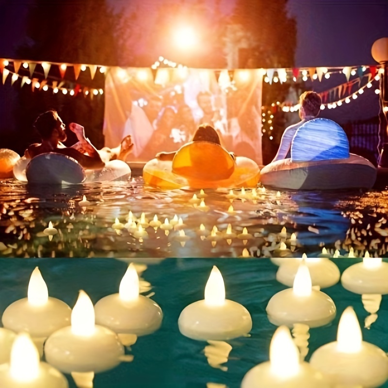 Confezione 6/12 Candele Acqua Candele Galleggianti - Temu Italy