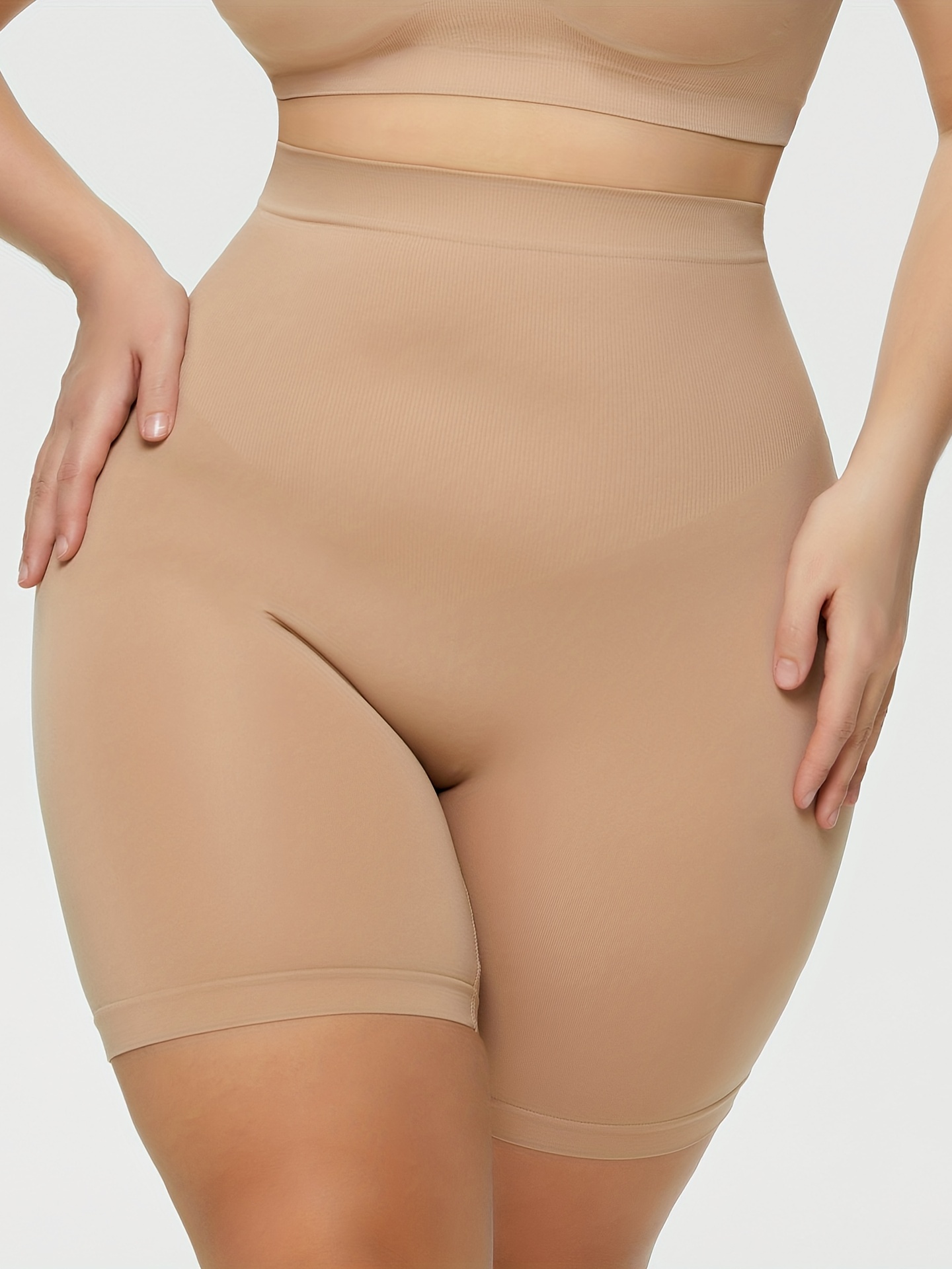 Plus Size Casual Underwear Women's Plus Plain High Rise - Temu