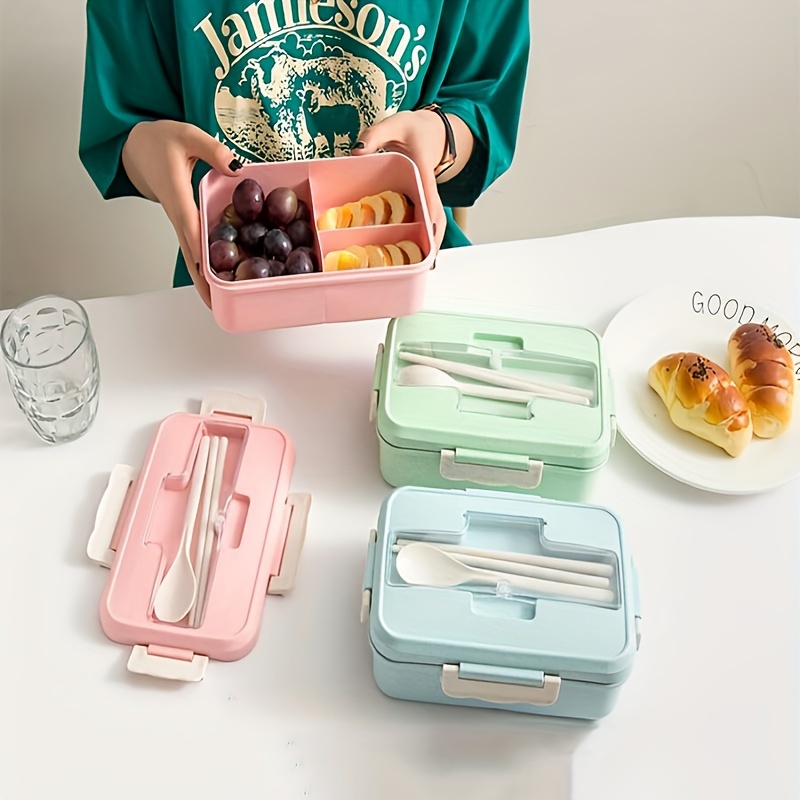 Microwaveable Wheat Straw Bento Box Reusable - Temu