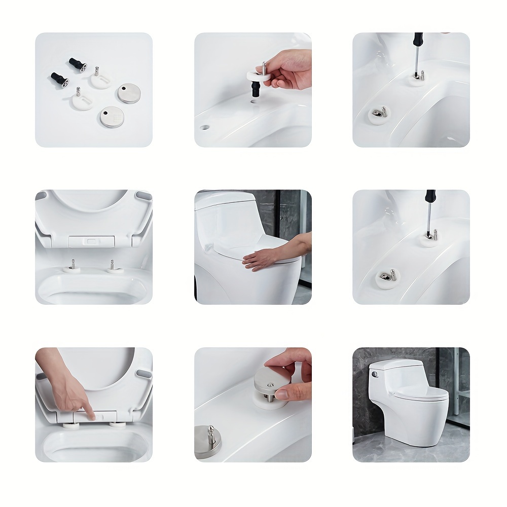 Asiento de inodoro alargado con tapa de cierre suave, fácil de instalar,  plástico, blanco, adecuado para inodoros alargados u ovalados