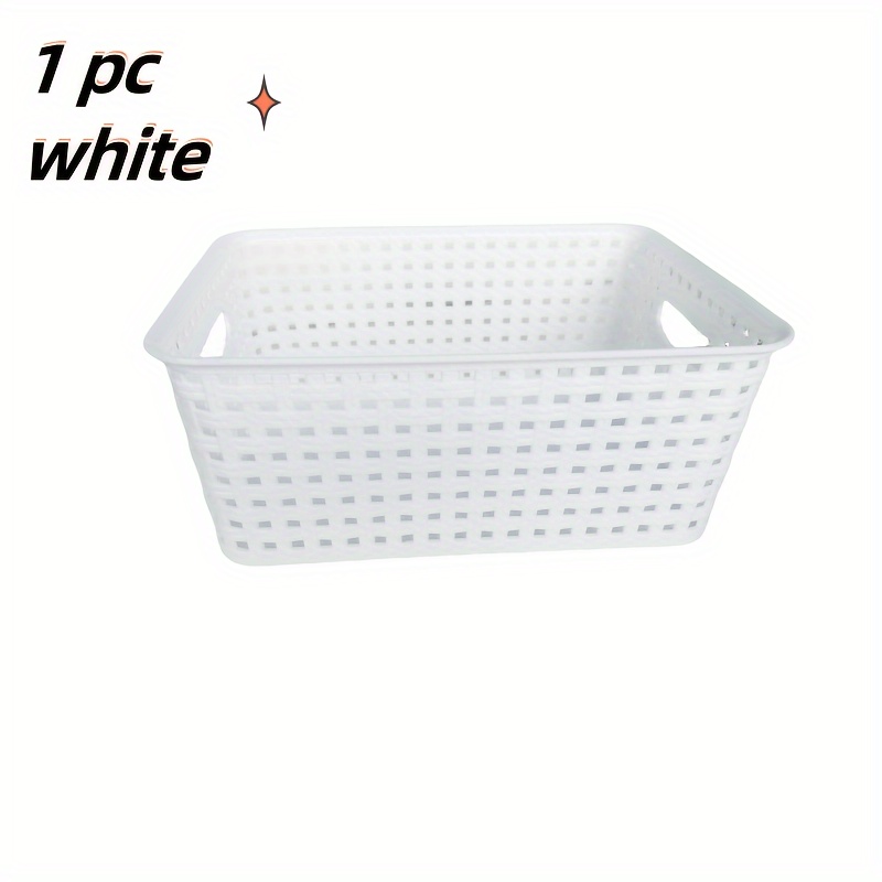 Plastic Storage Basket, Desktop Hollow Out Utility Basket