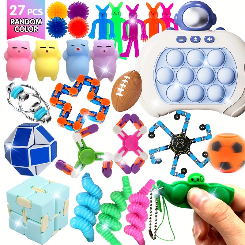 75 pcs Fidget Toys Kids Pack - Pinata Stuffers, Party Favors, Classroom  Stress Relief Prizes - Treasure Chest Goody Bag with Pop its for Autistic  and