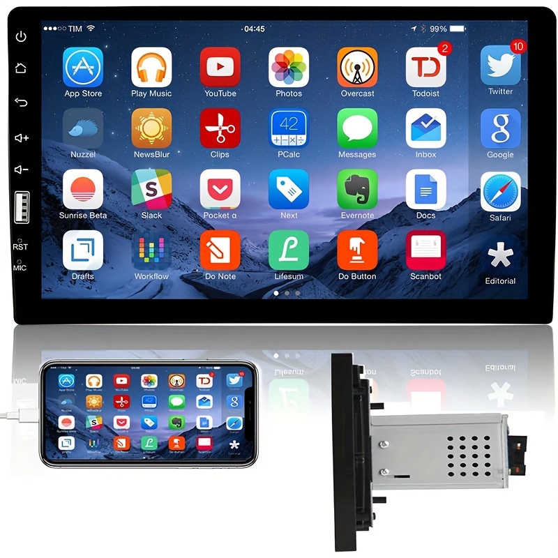 Tablette AUTORADIO - 1DIN 9 Pouces, Android et autoradio réglable