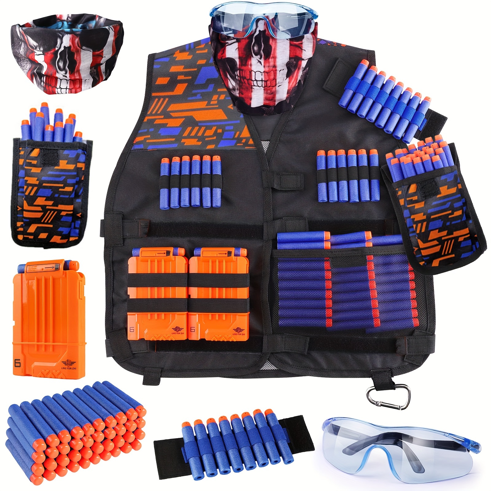 Kids Tactical Vest Kit Adapté Aux Pistolets Nerf Avec Des
